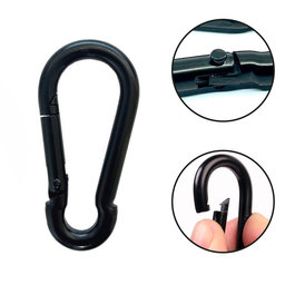 Tűzoltó karabiner DIN 5299C fekete 5mm