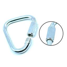 Karabiner anyával, háromszög alakú, horganyzott 8mm