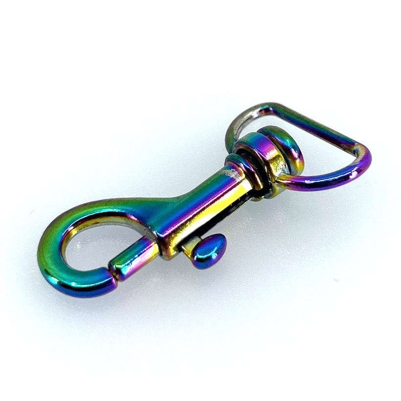 Forgó karabiner szivárványos 42x20mm